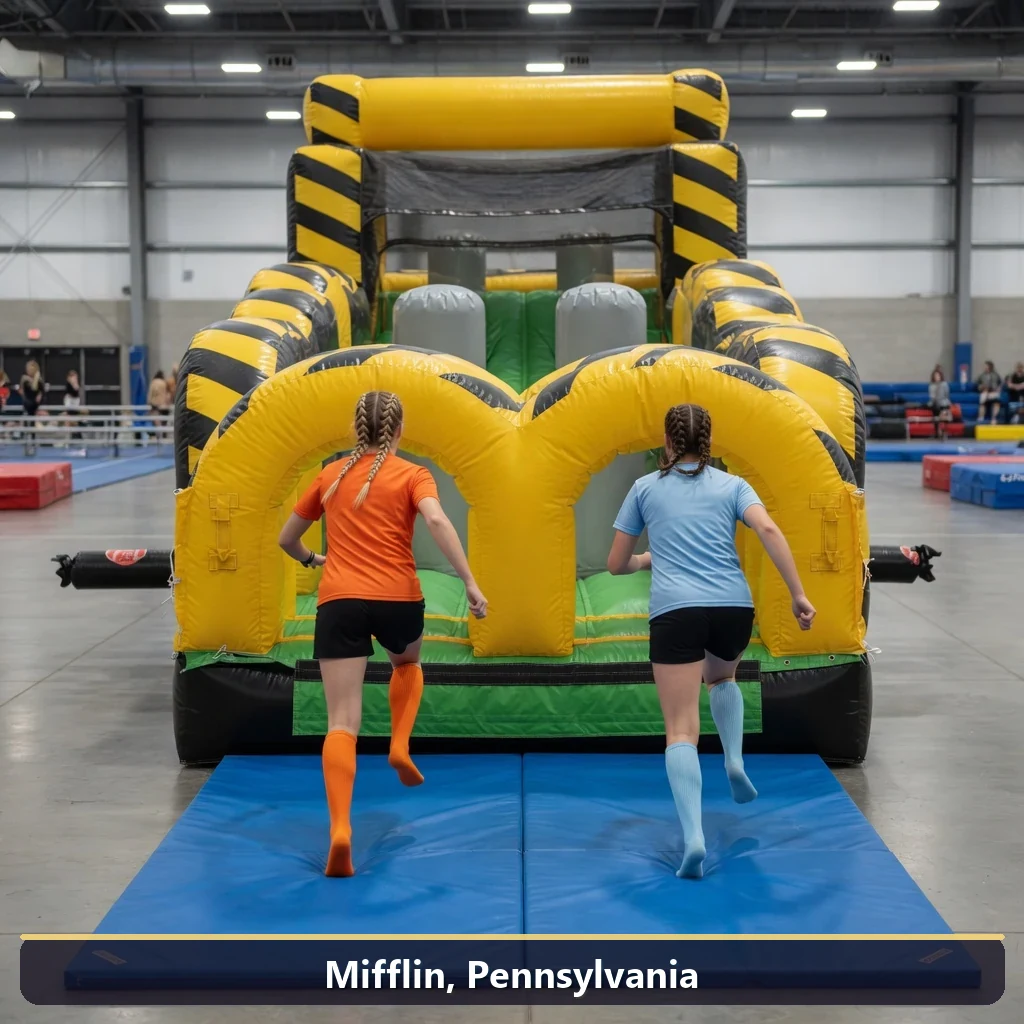 Inflatable obstacle course rental for events in Mifflin, Pennsylvania