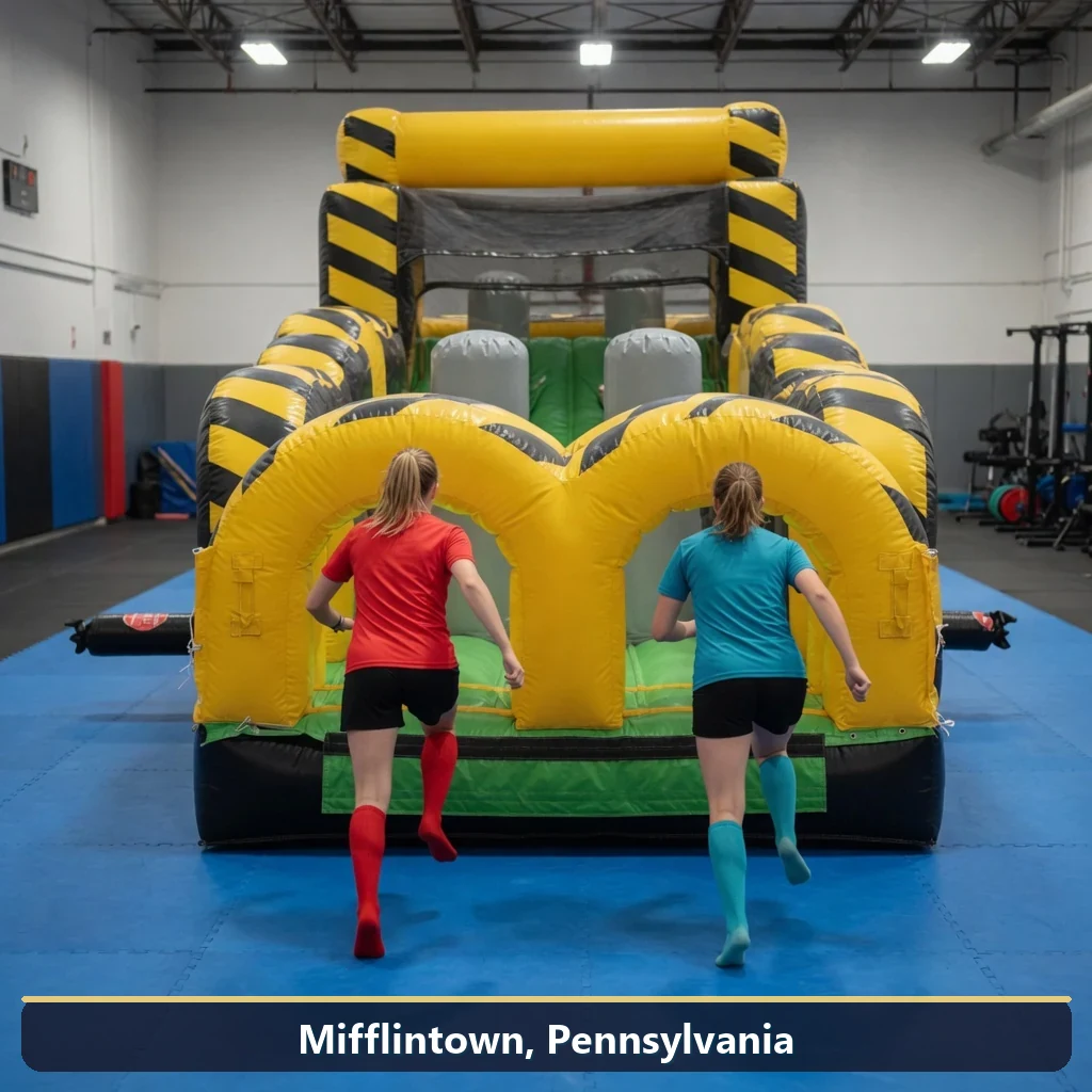 Inflatable obstacle course rental for events in Mifflintown, Pennsylvania