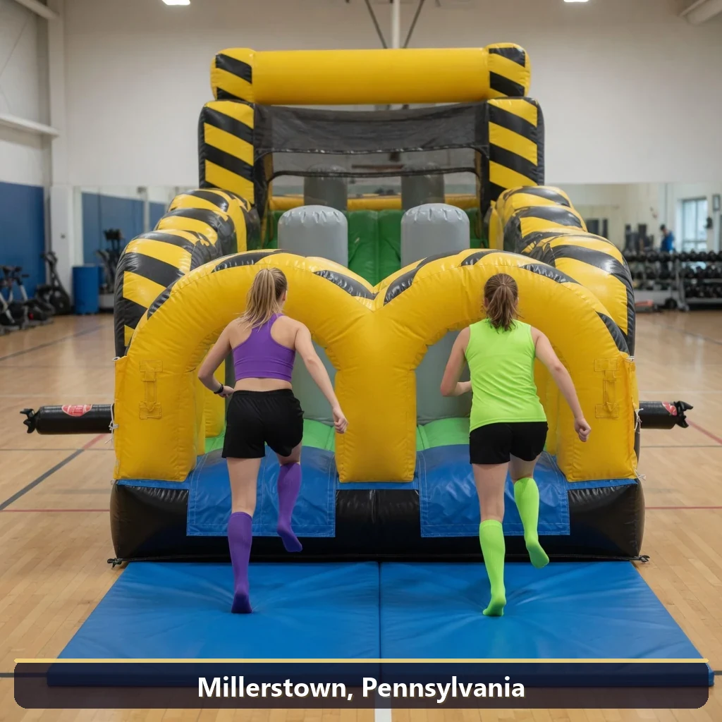 Inflatable obstacle course rental for events in Millerstown, Pennsylvania