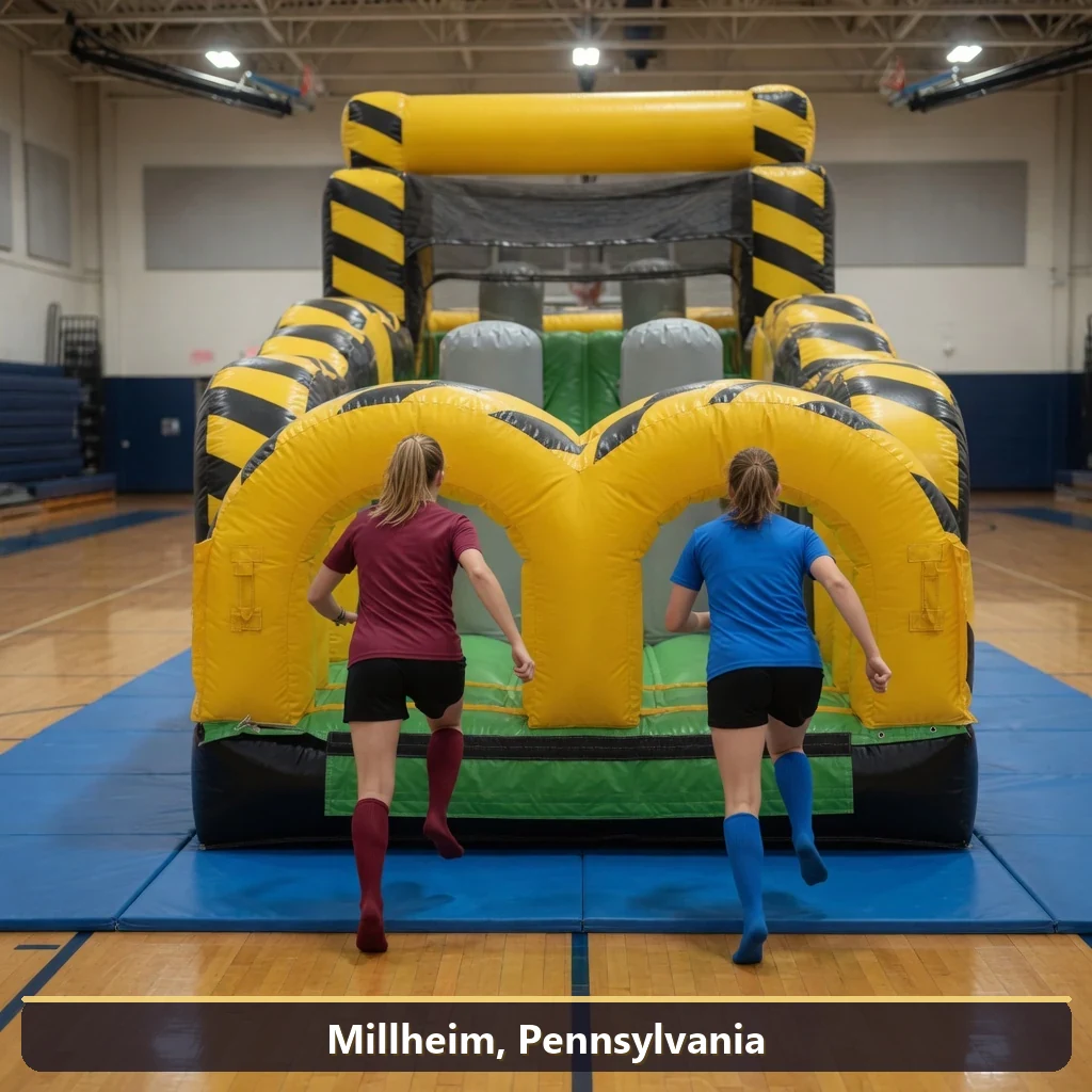Inflatable obstacle course rental for events in Millheim, Pennsylvania