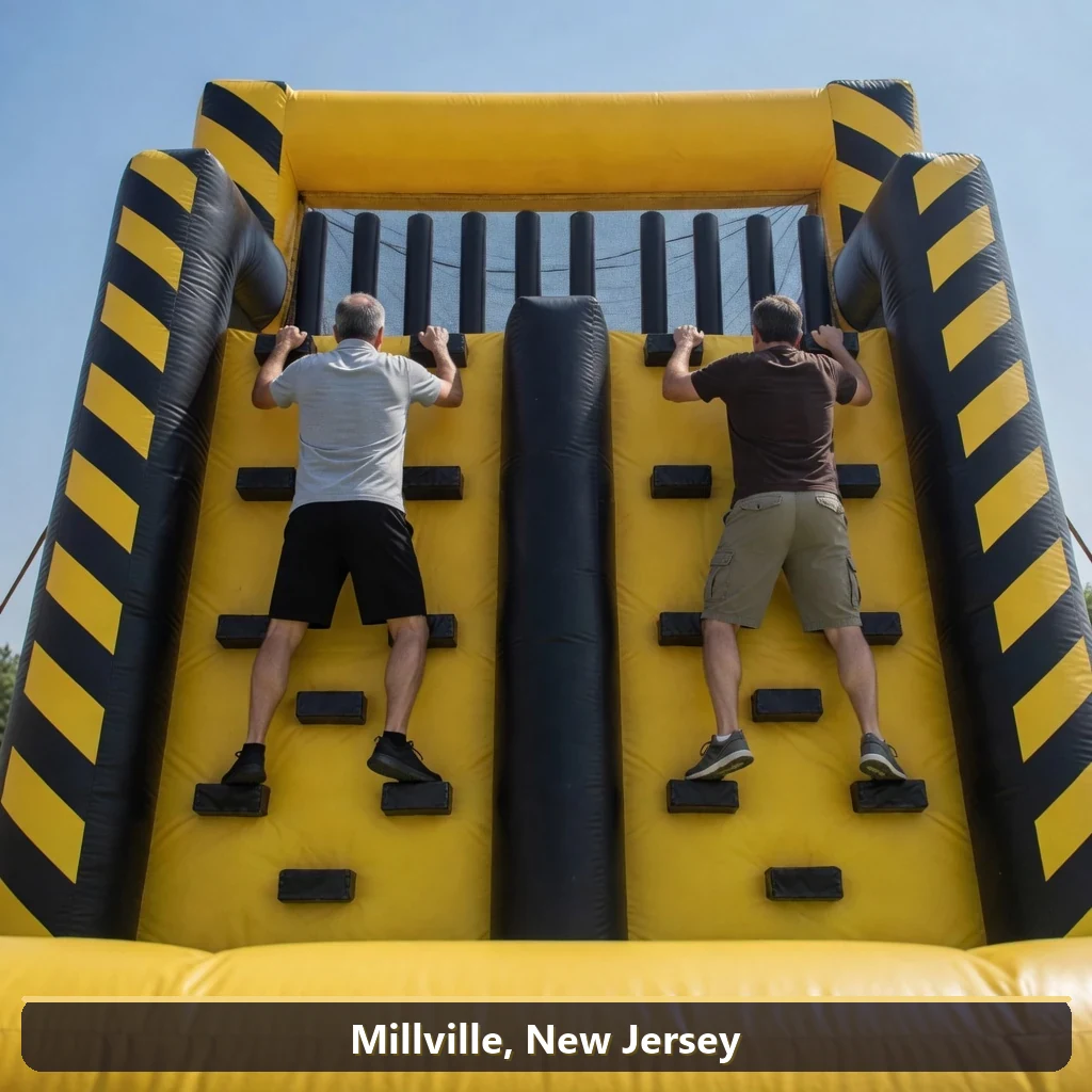 Inflatable obstacle course rental for events in Millville, New Jersey