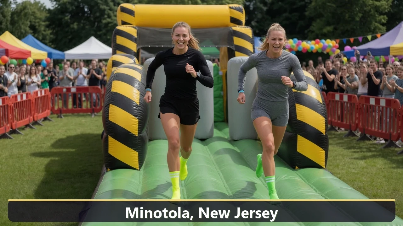 Inflatable obstacle course rental for events in Minotola, New Jersey