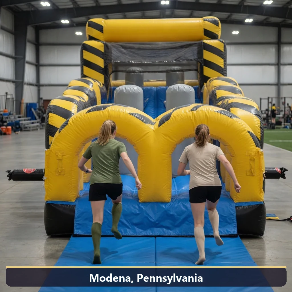 Inflatable obstacle course rental for events in Modena, Pennsylvania