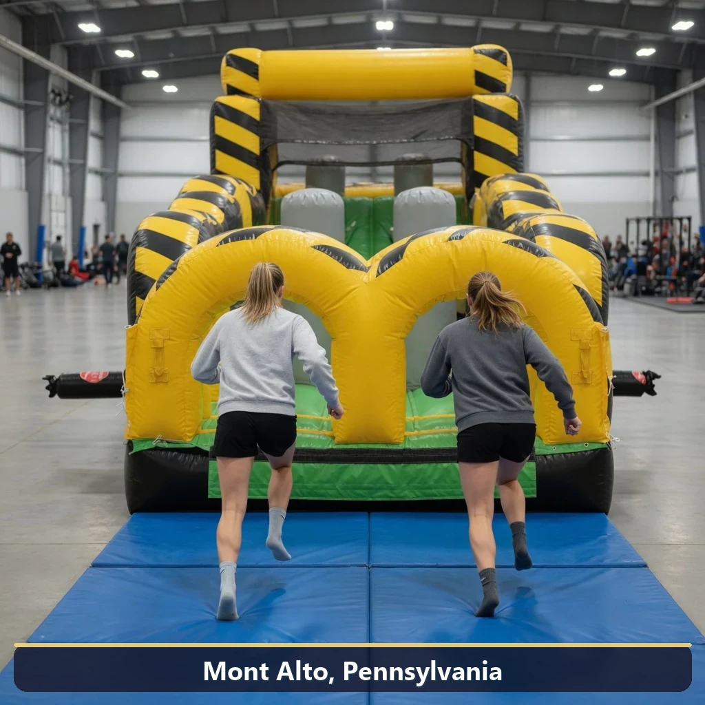 Inflatable obstacle course rental for events in Mont Alto, Pennsylvania