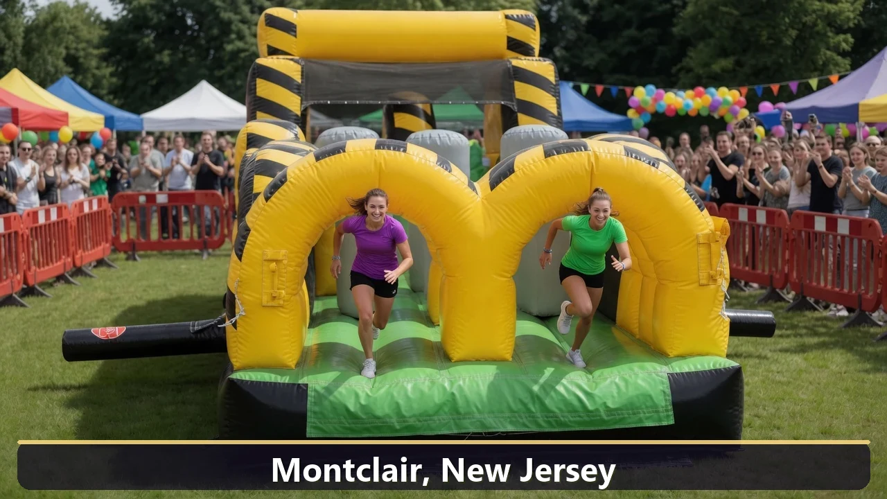 Inflatable obstacle course rental for events in Montclair, New Jersey