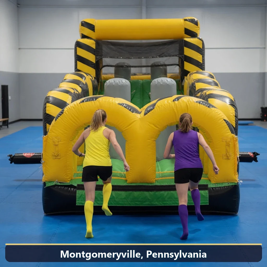 Inflatable obstacle course rental for events in Montgomeryville, Pennsylvania