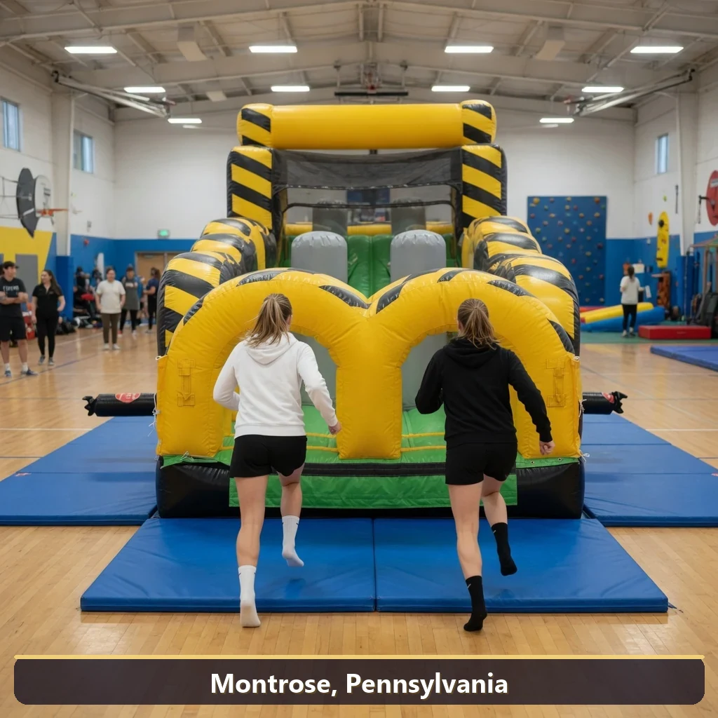 Inflatable obstacle course rental for events in Montrose, Pennsylvania