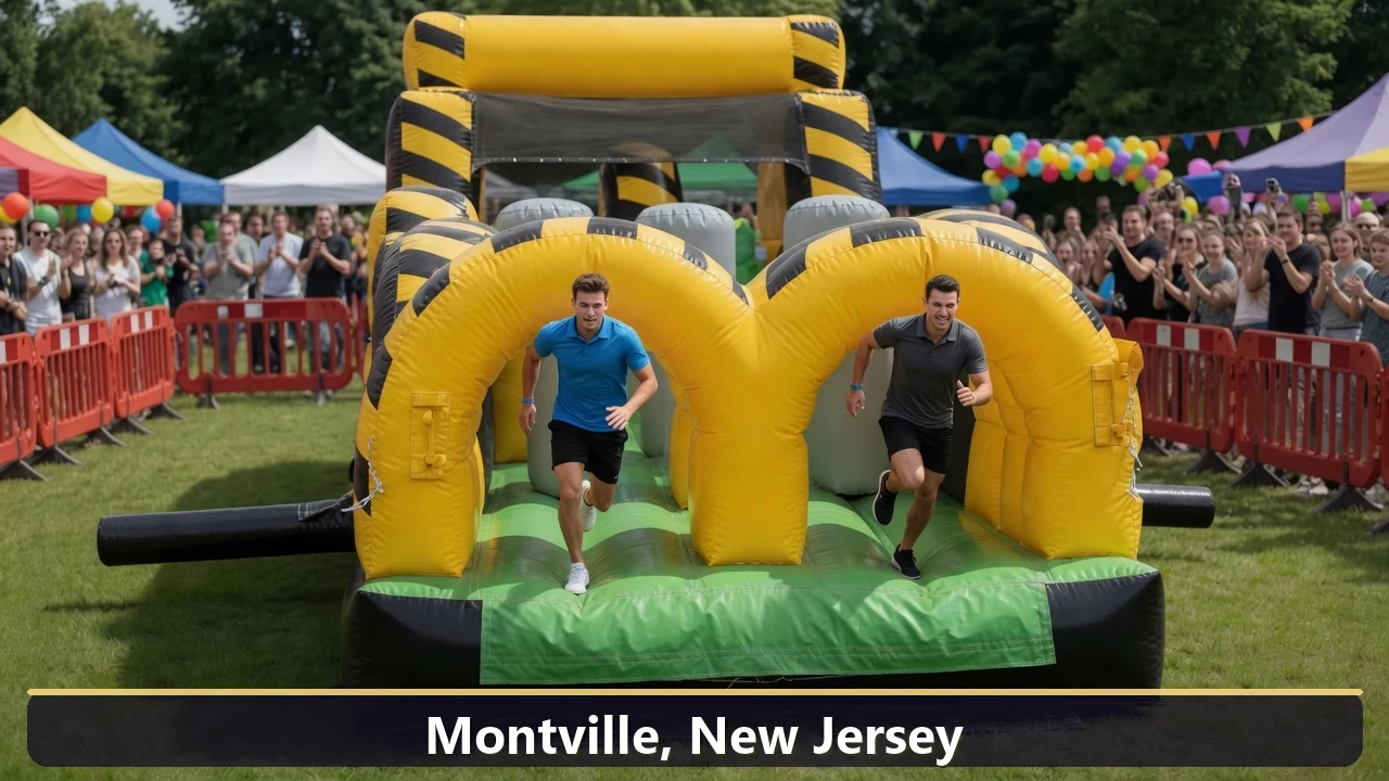 Inflatable obstacle course rental for events in Montville, New Jersey