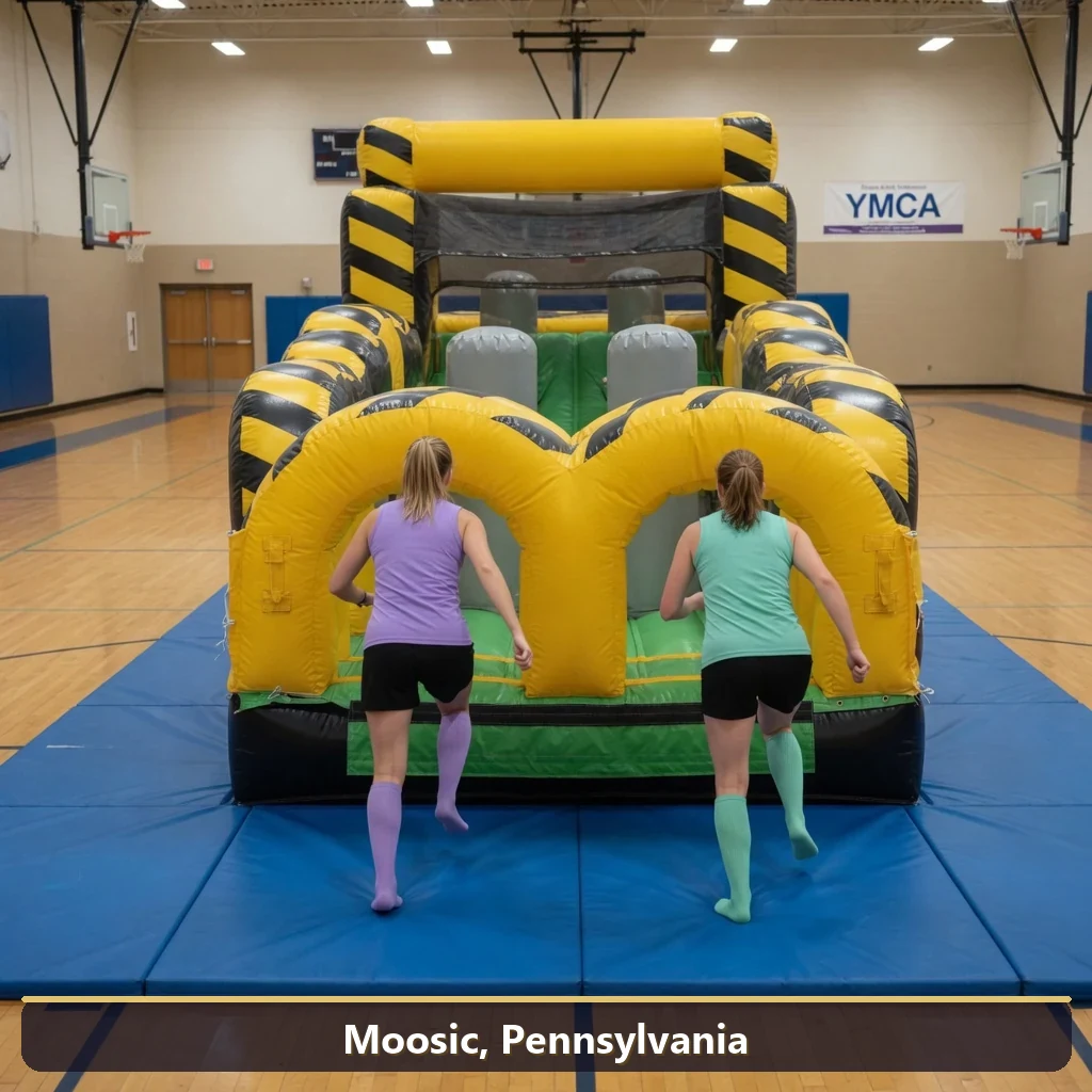 Inflatable obstacle course rental for events in Moosic, Pennsylvania