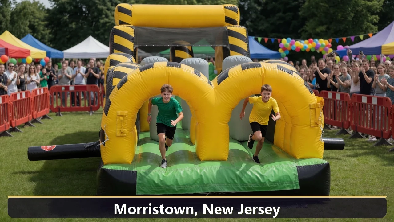 Inflatable obstacle course rental for events in Morristown, New Jersey