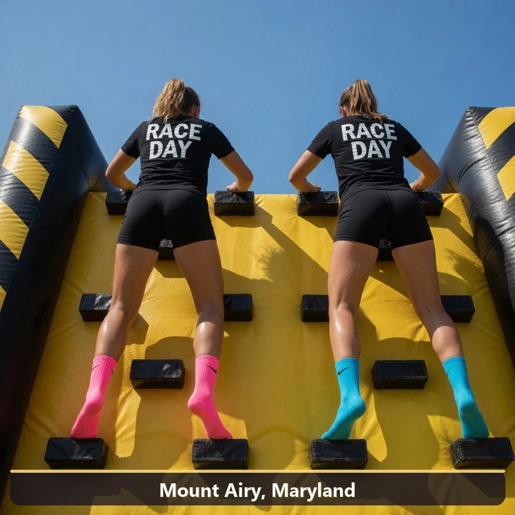 Inflatable obstacle course rental for events in Mount Airy, Maryland