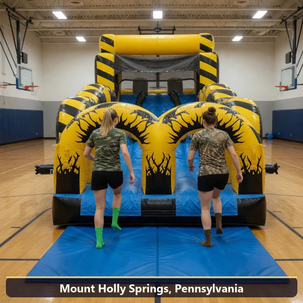 Inflatable obstacle course rental for events in Mount Holly Springs, Pennsylvania