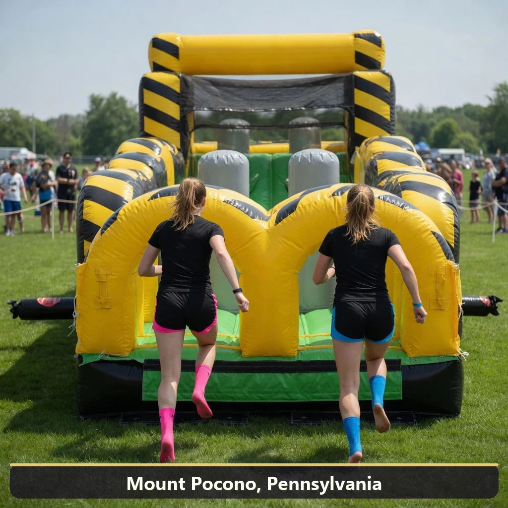 Inflatable obstacle course rental for events in Mount Pocono, Pennsylvania