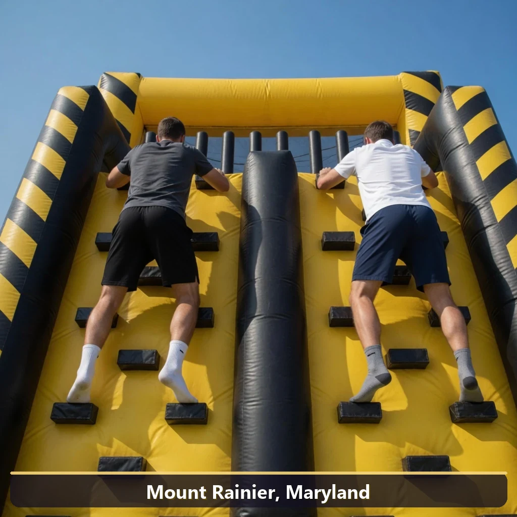 Inflatable obstacle course rental for events in Mount Rainier, Maryland