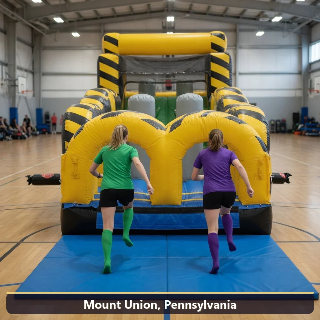 Inflatable obstacle course rental for events in Mount Union, Pennsylvania