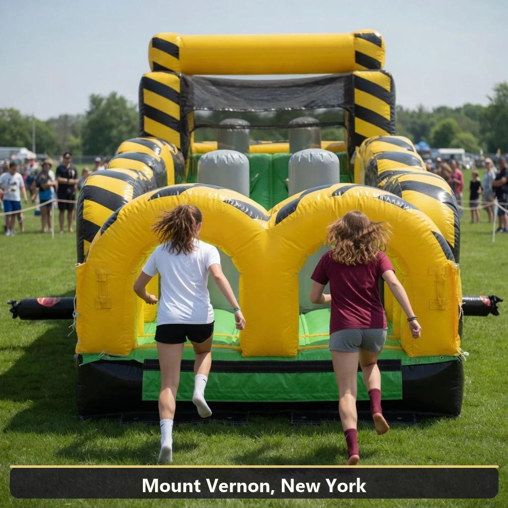 Inflatable obstacle course rental for events in Mount Vernon, New York