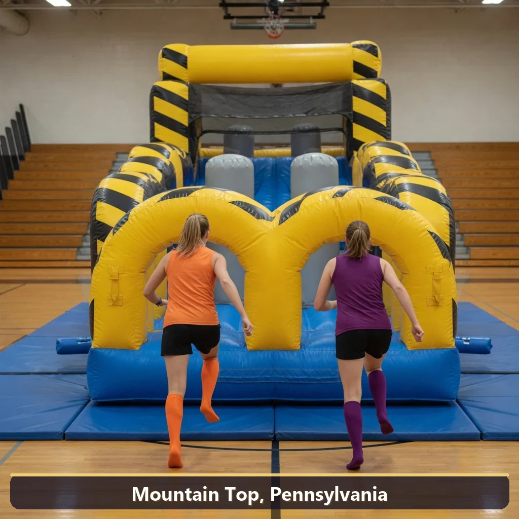 Inflatable obstacle course rental for events in Mountain Top, Pennsylvania