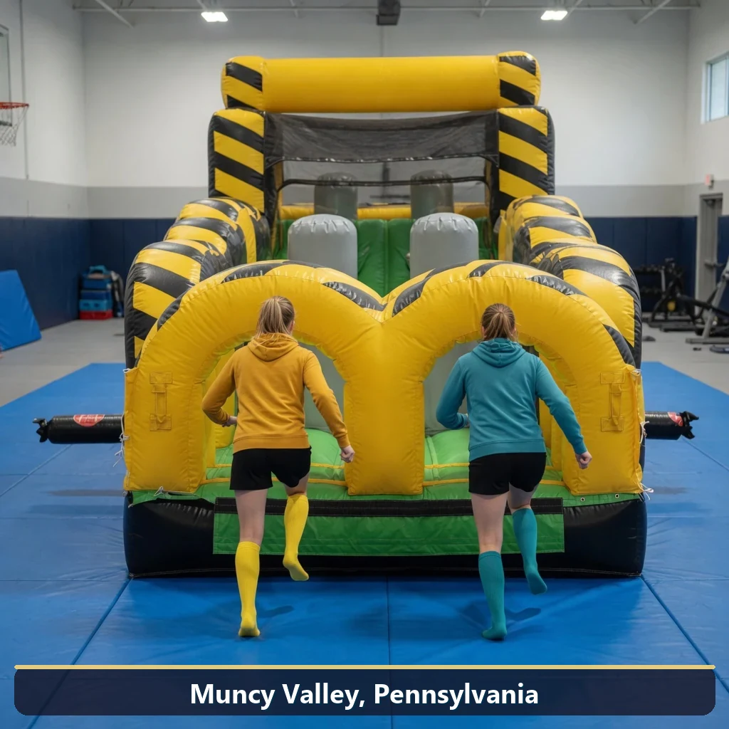 Inflatable obstacle course rental for events in Muncy Valley, Pennsylvania