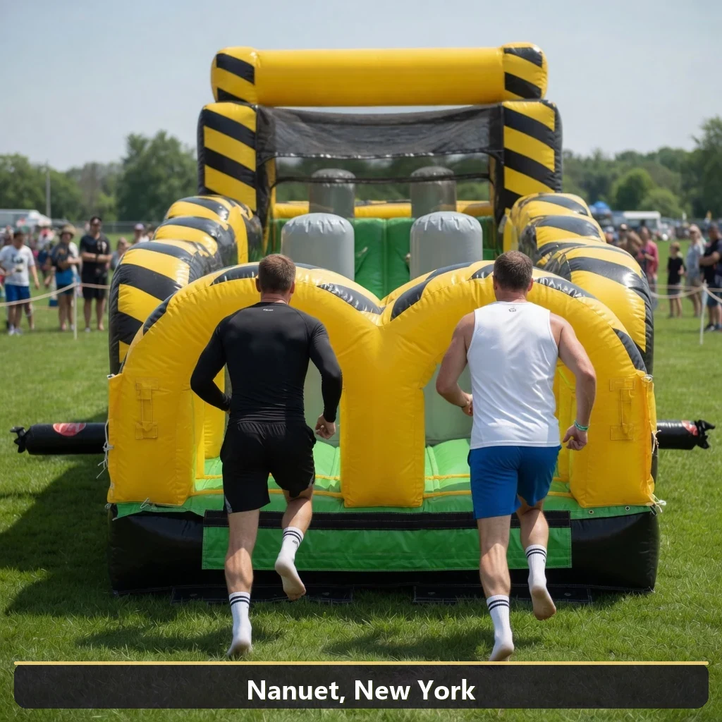 Inflatable obstacle course rental for events in Nanuet, New York