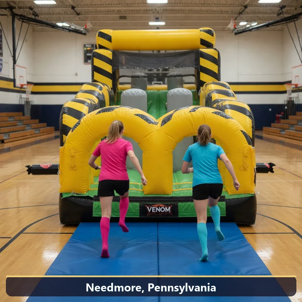 Inflatable obstacle course rental for events in Needmore, Pennsylvania