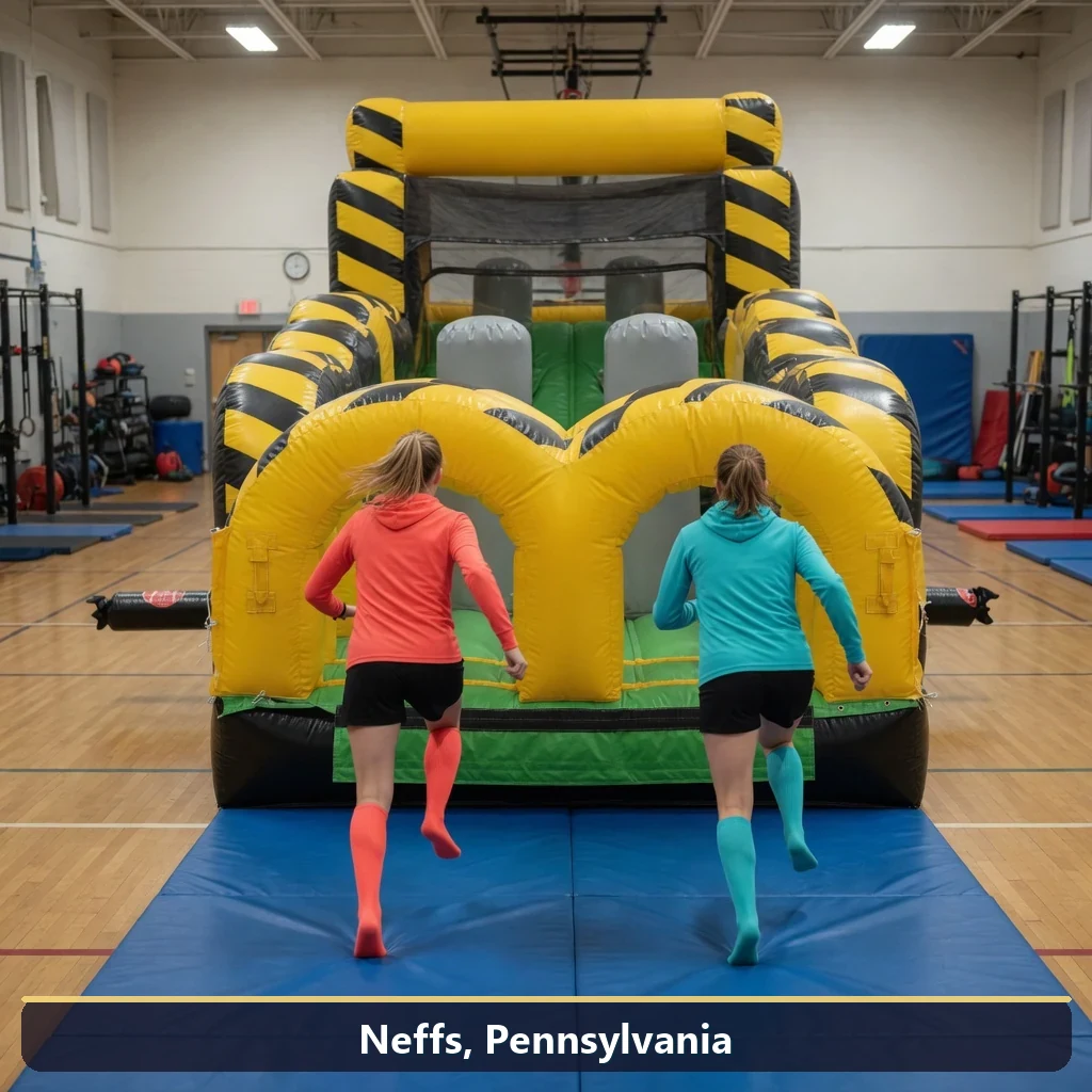 Inflatable obstacle course rental for events in Neffs, Pennsylvania