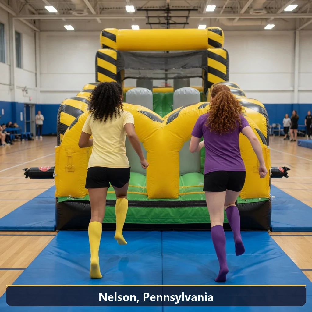 Inflatable obstacle course rental for events in Nelson, Pennsylvania