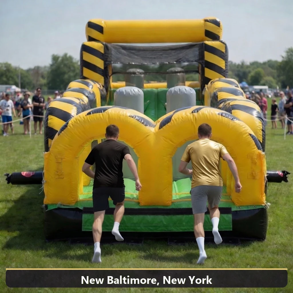 Inflatable obstacle course rental for events in New Baltimore, New York