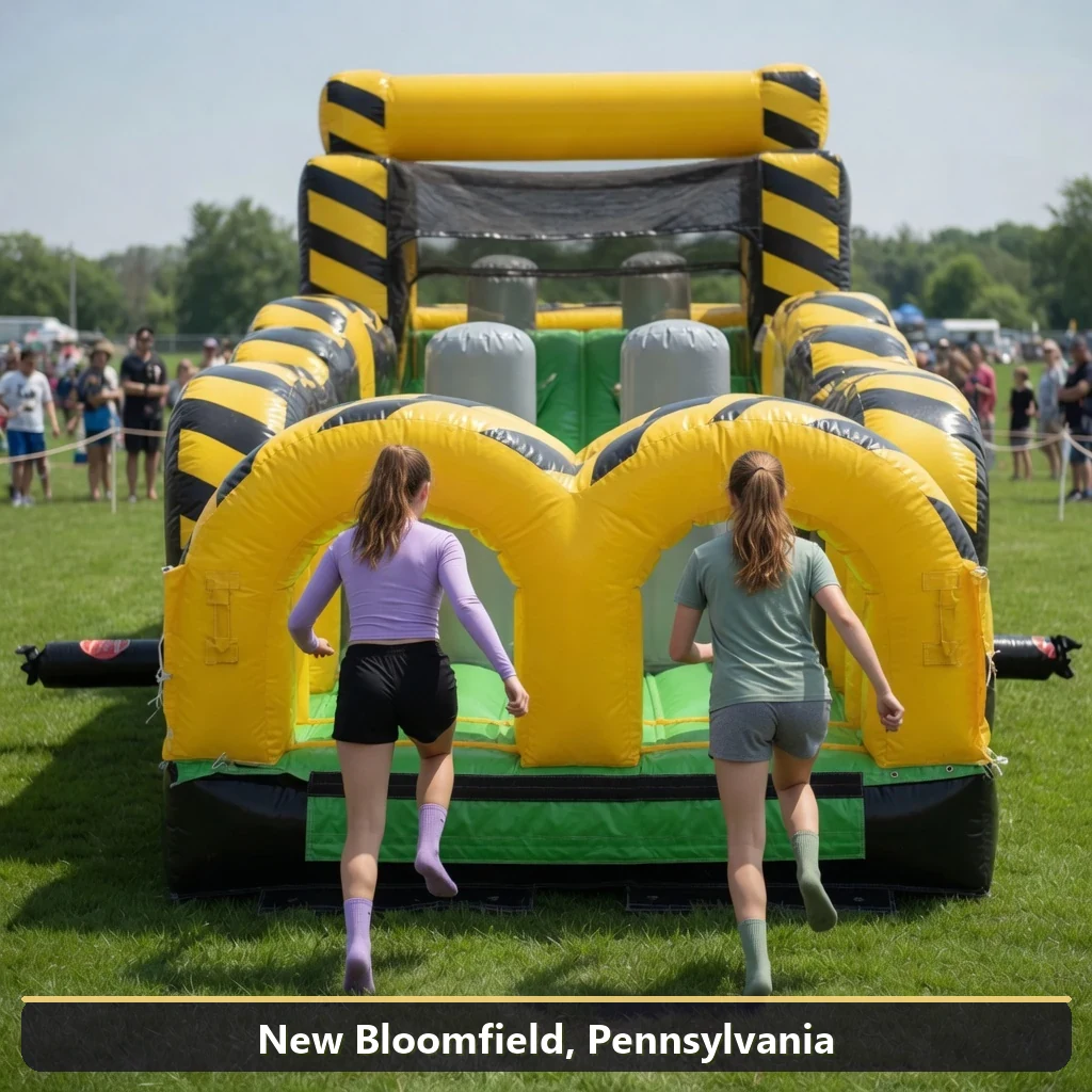 Inflatable obstacle course rental for events in New Bloomfield, Pennsylvania