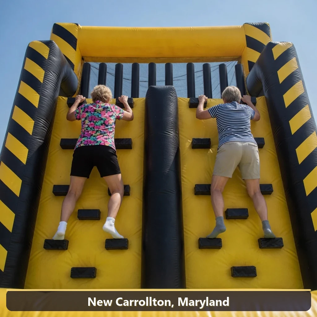 Inflatable obstacle course rental for events in New Carrollton, Maryland
