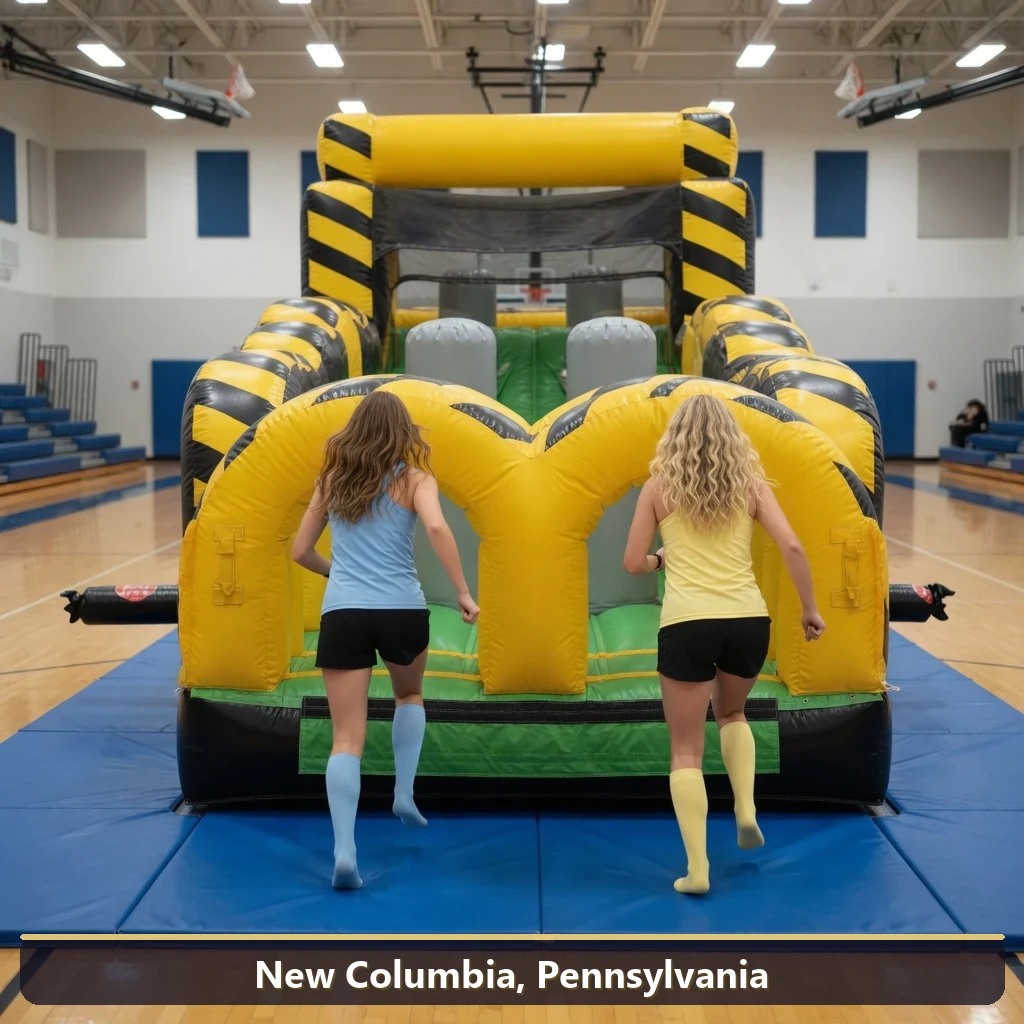 Inflatable obstacle course rental for events in New Columbia, Pennsylvania