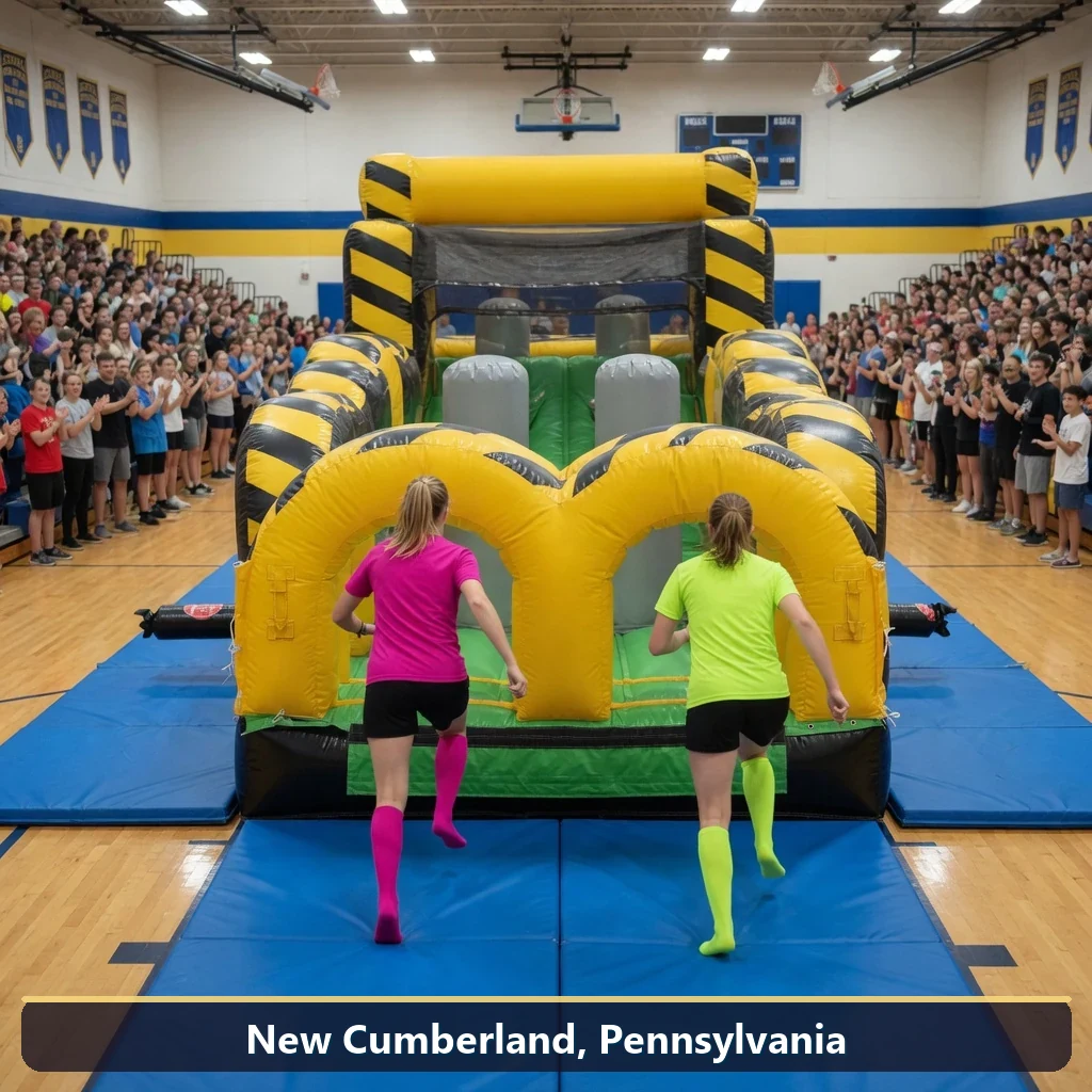 Inflatable obstacle course rental for events in New Cumberland, Pennsylvania