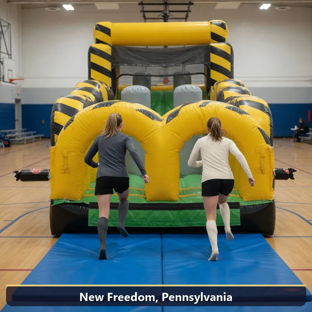 Inflatable obstacle course rental for events in New Freedom, Pennsylvania
