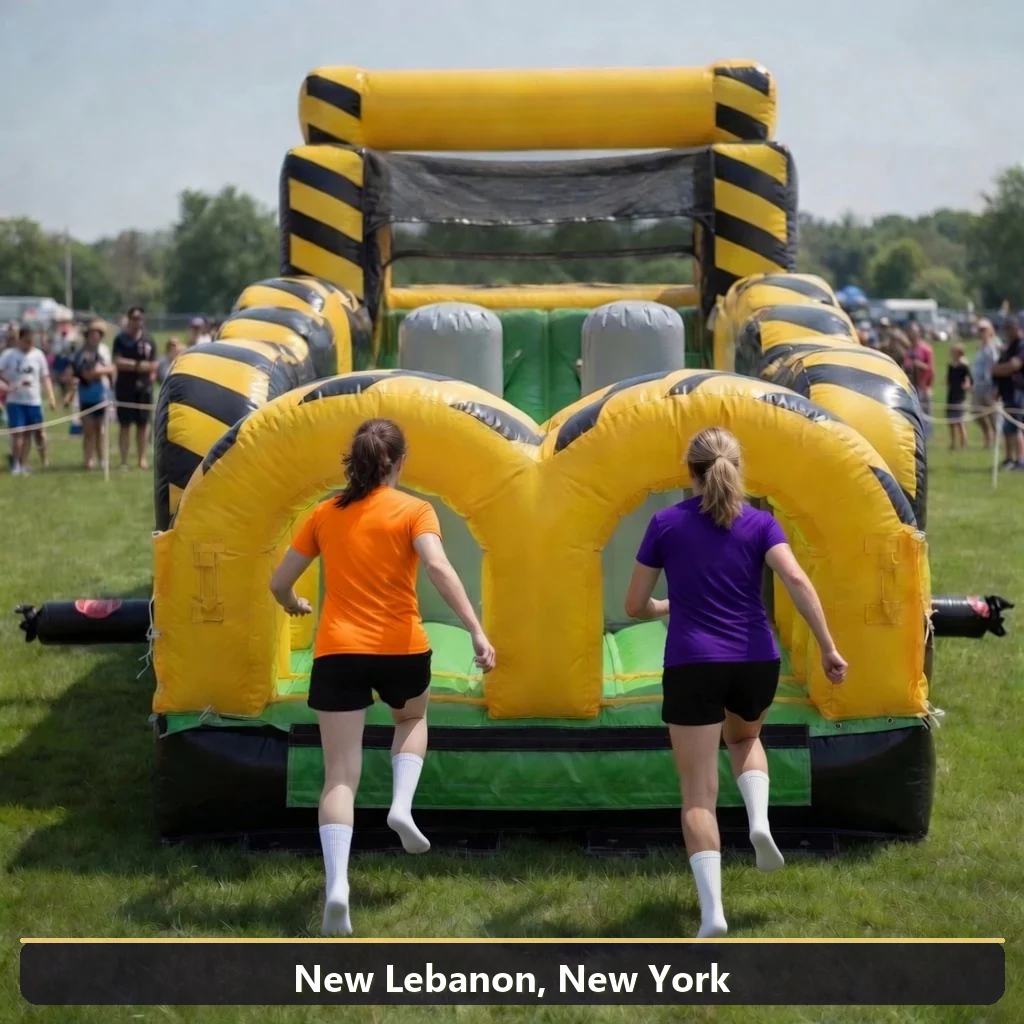 Inflatable obstacle course rental for events in New Lebanon, New York