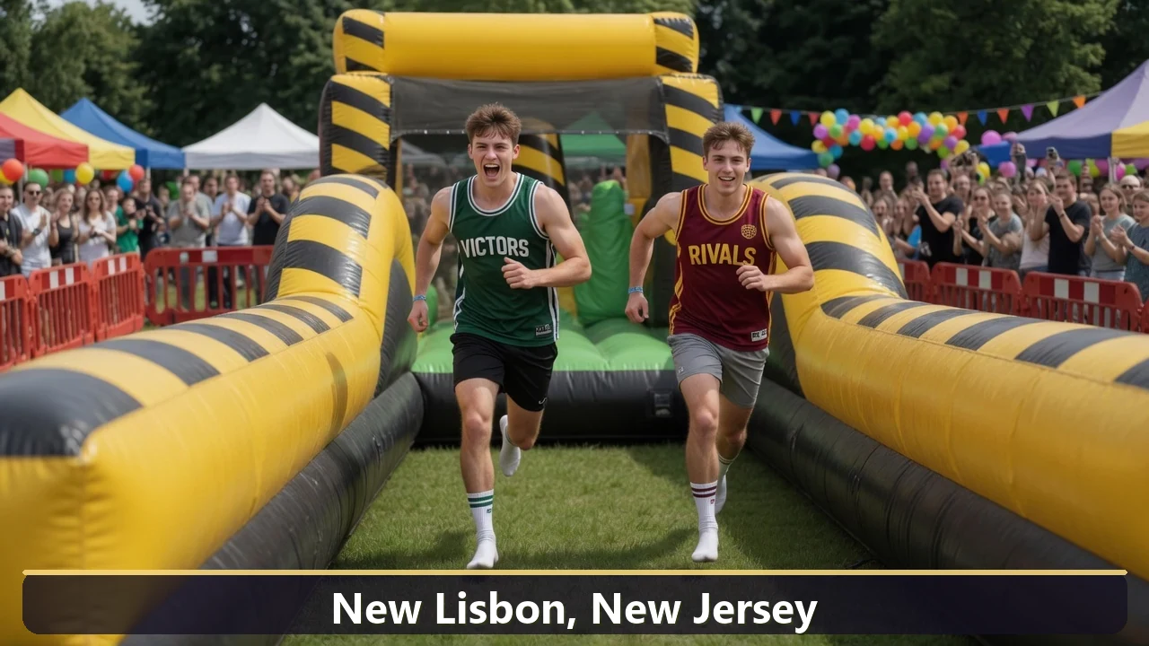 Inflatable obstacle course rental for events in New Lisbon, New Jersey