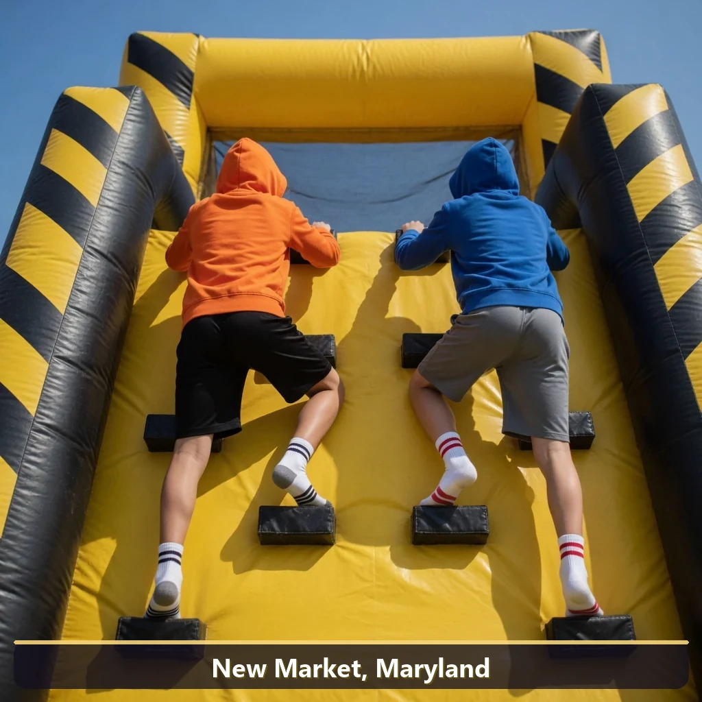 Inflatable obstacle course rental for events in New Market, Maryland