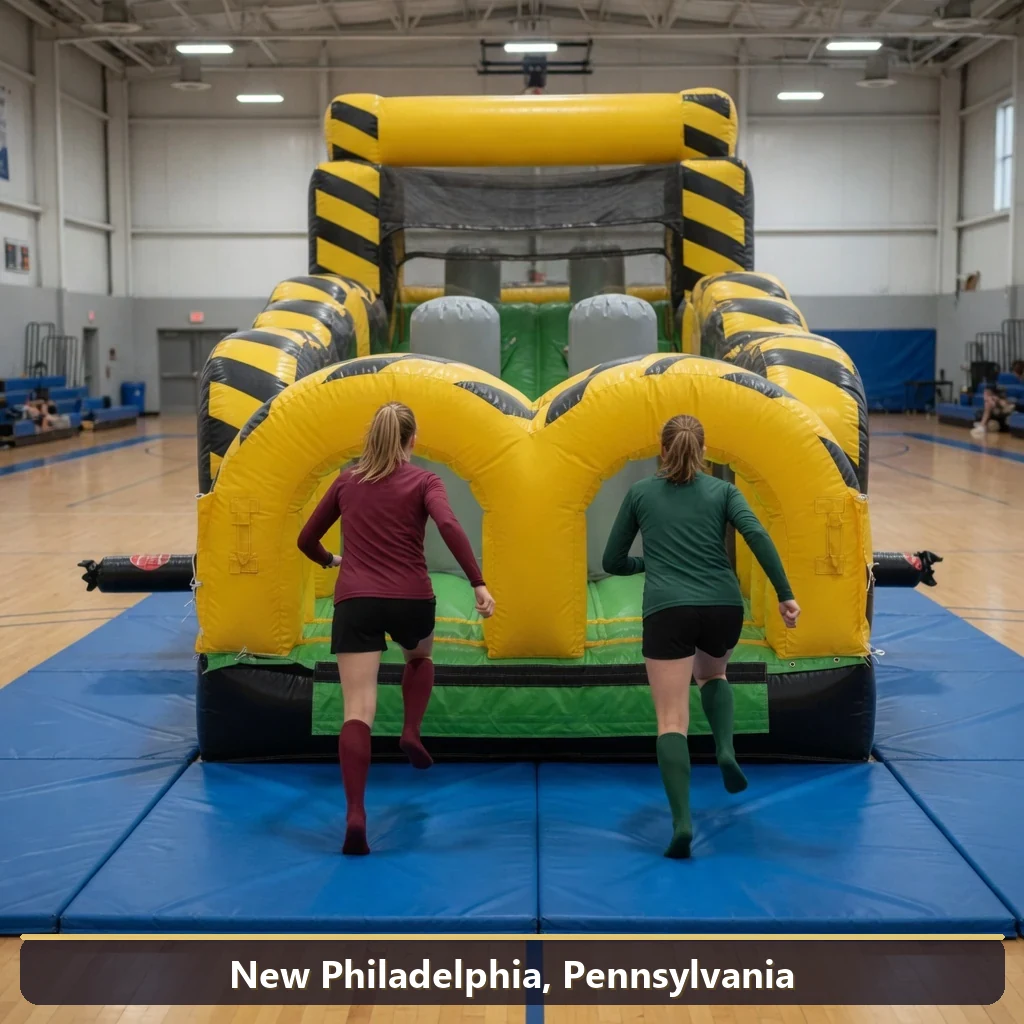 Inflatable obstacle course rental for events in New Philadelphia, Pennsylvania