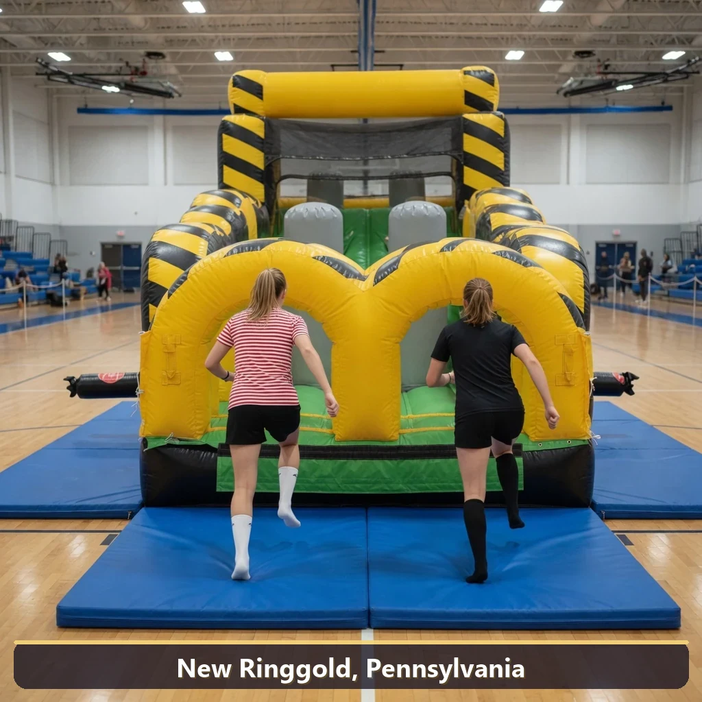 Inflatable obstacle course rental for events in New Ringgold, Pennsylvania