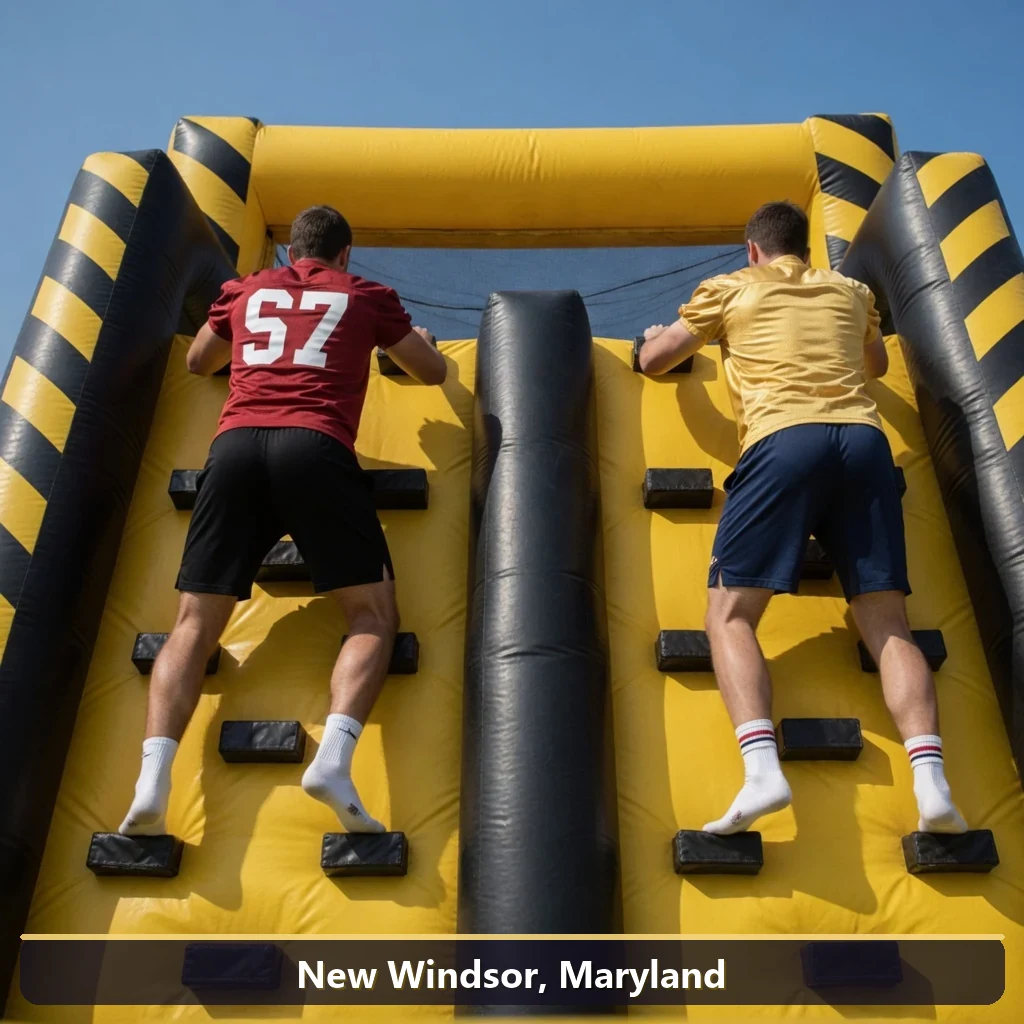 Inflatable obstacle course rental for events in New Windsor, Maryland