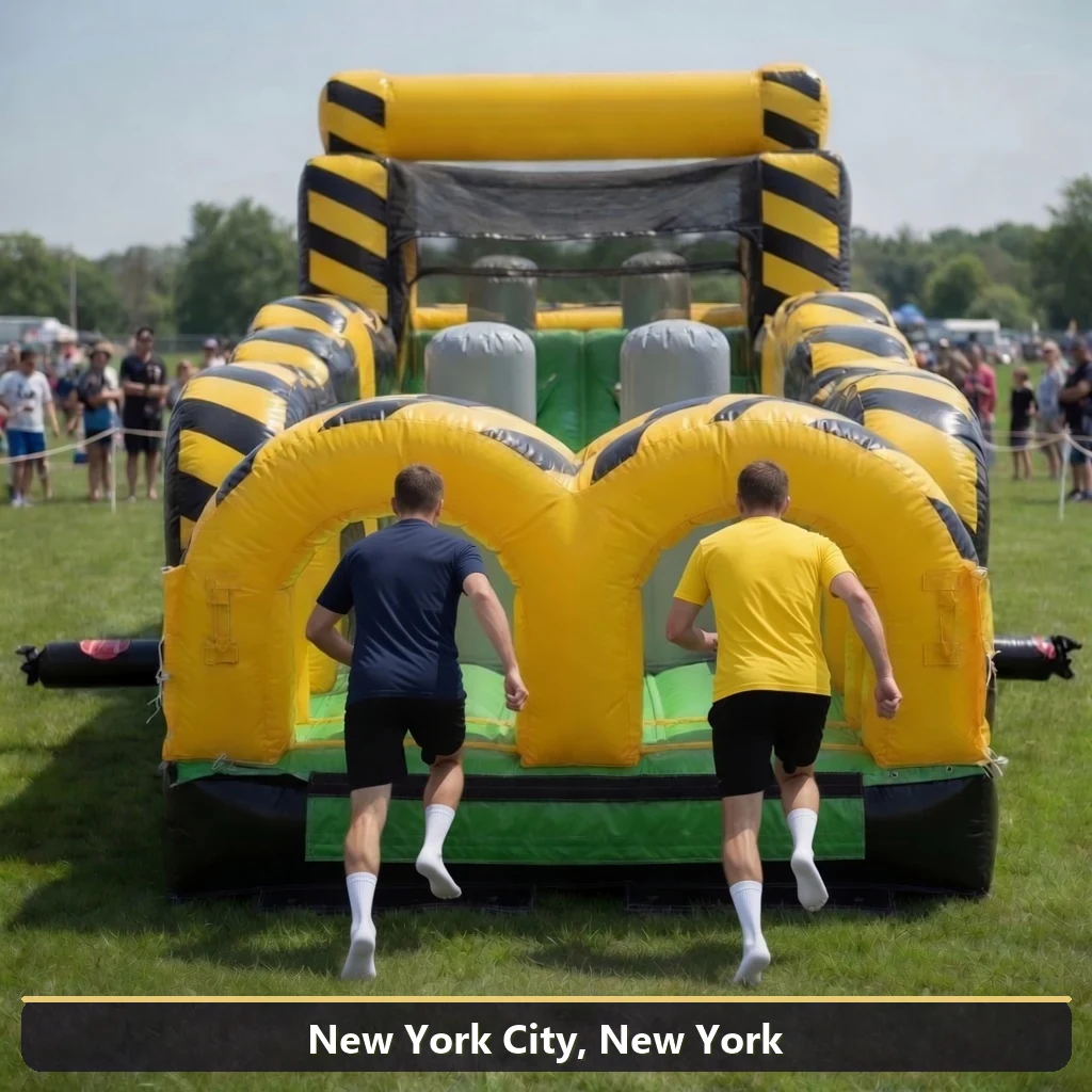Inflatable obstacle course rental for events in New York City, New York