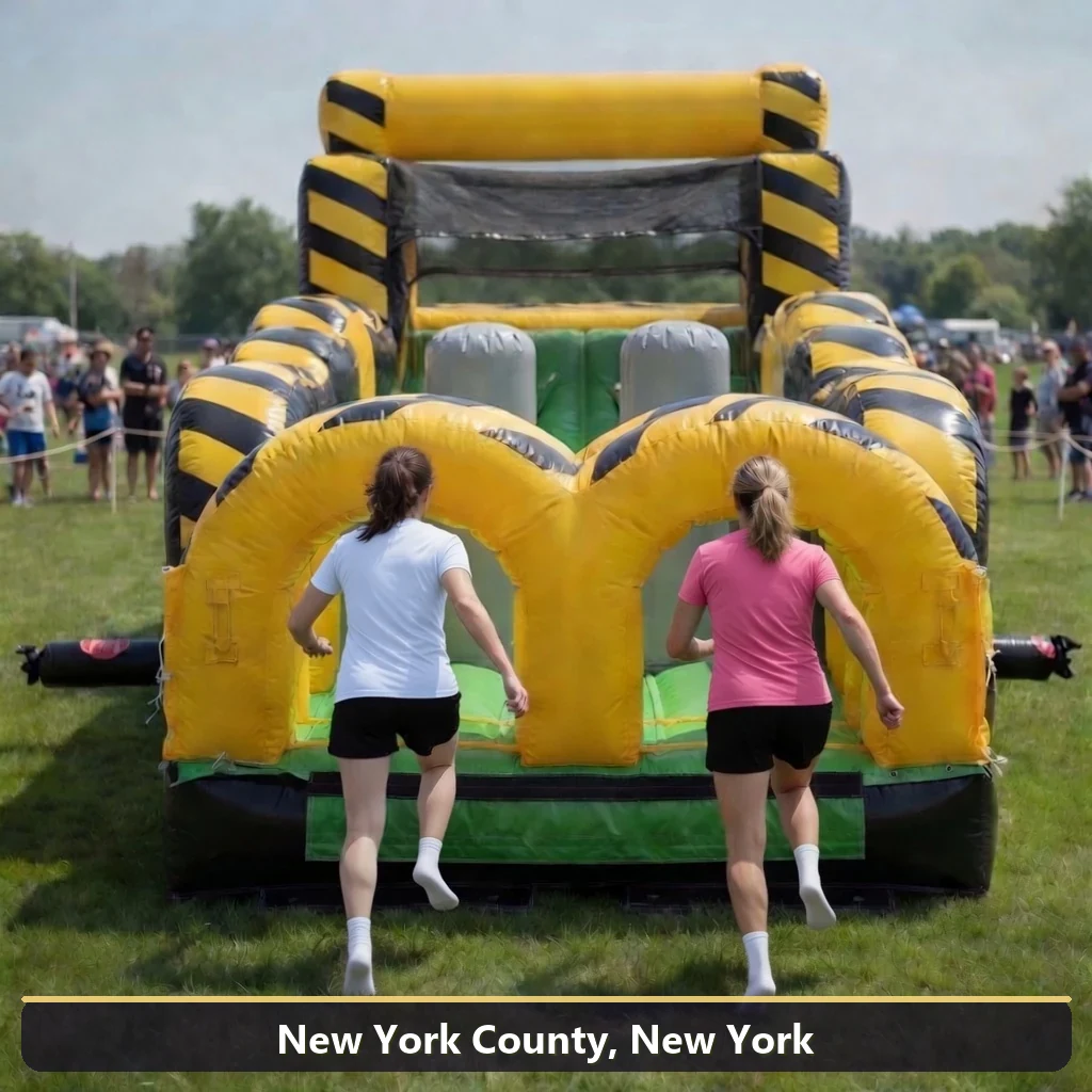 Inflatable obstacle course rental for events in New York County, New York