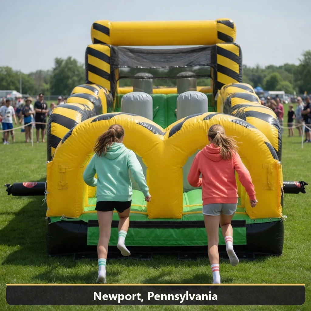 Inflatable obstacle course rental for events in Newport, Pennsylvania