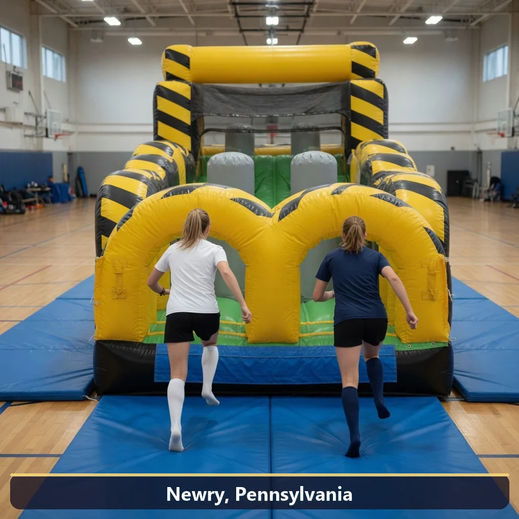 Inflatable obstacle course rental for events in Newry, Pennsylvania