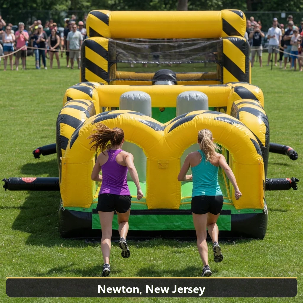 Inflatable obstacle course rental for events in Newton, New Jersey