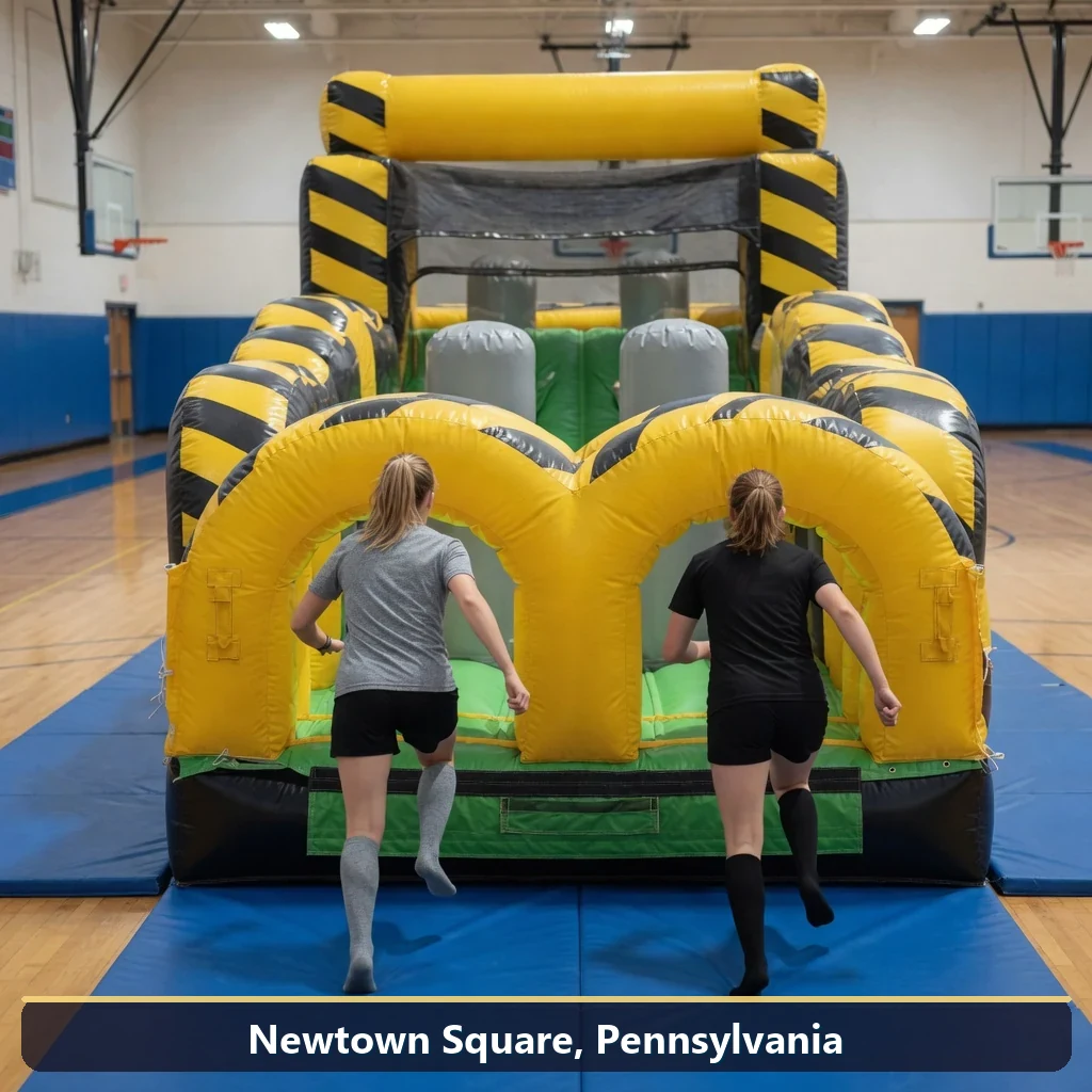 Inflatable obstacle course rental for events in Newtown Square, Pennsylvania