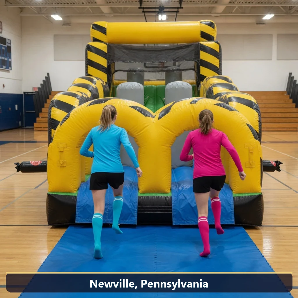 Inflatable obstacle course rental for events in Newville, Pennsylvania