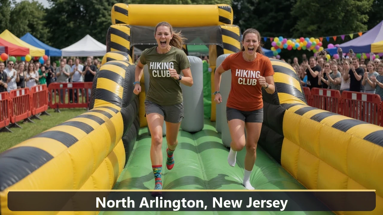 Inflatable obstacle course rental for events in North Arlington, New Jersey