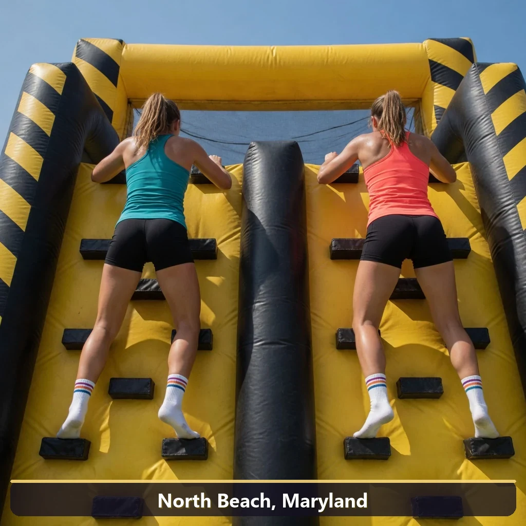 Inflatable obstacle course rental for events in North Beach, Maryland