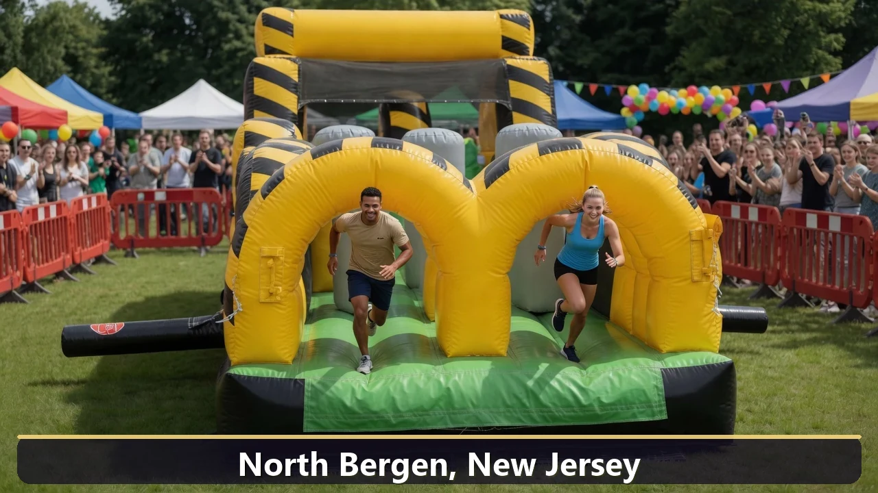 Inflatable obstacle course rental for events in North Bergen, New Jersey