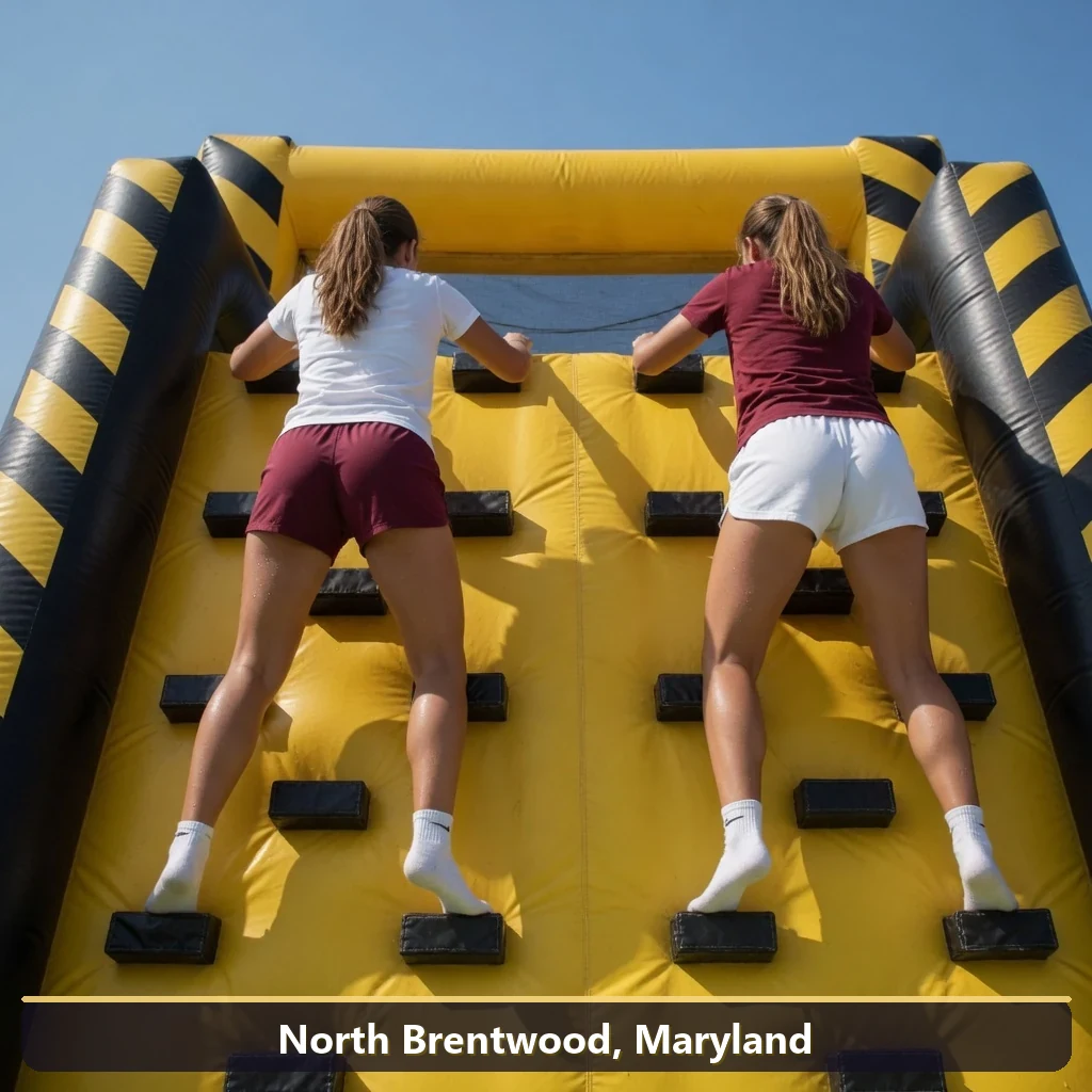 Inflatable obstacle course rental for events in North Brentwood, Maryland