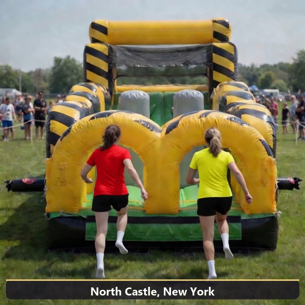 Inflatable obstacle course rental for events in North Castle, New York